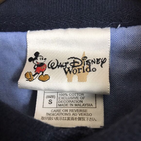Walt Disney World Shirt 75 Years Navy Polo Mens Size Small Embroidered Mickey - Picture 2 of 5